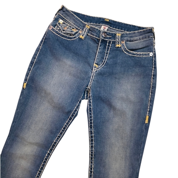 True Religion Ricky Super T Jeans 30 Flap Pocket Thick Stitch Y2K Denim - Picture 5 of 12